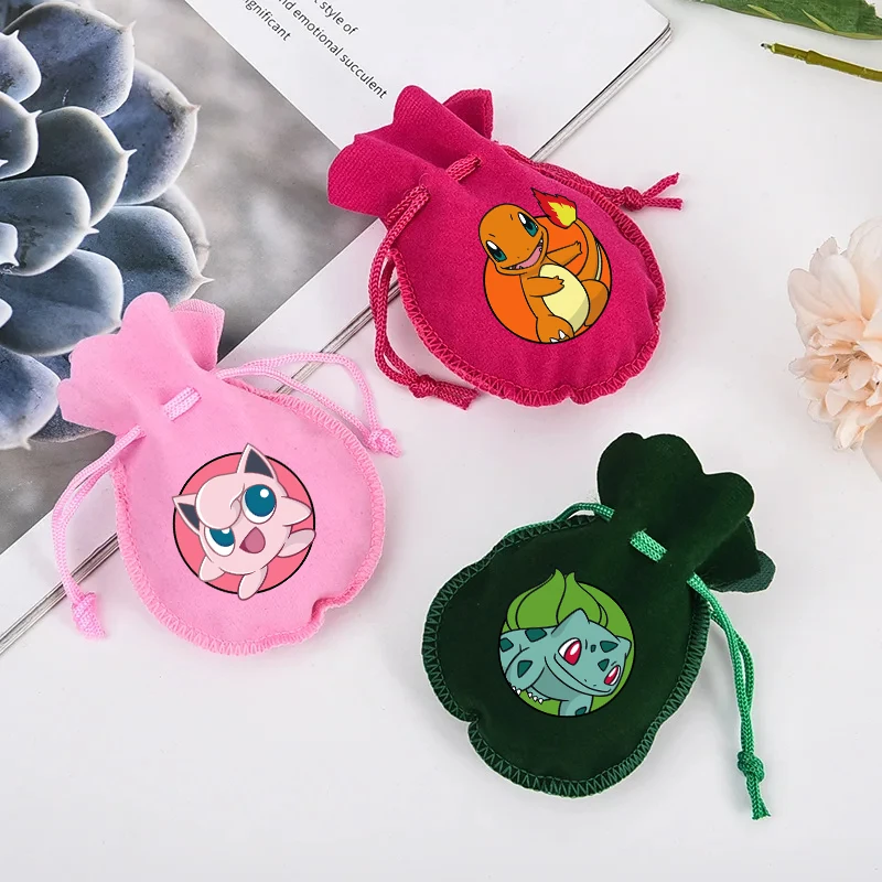 

Pokemons Drawstring Bag Boy Girl Cartoon Anime Gift Bags Party Decoration Candy Bag Cute Jewelry Storage Bags Christmas Gifts
