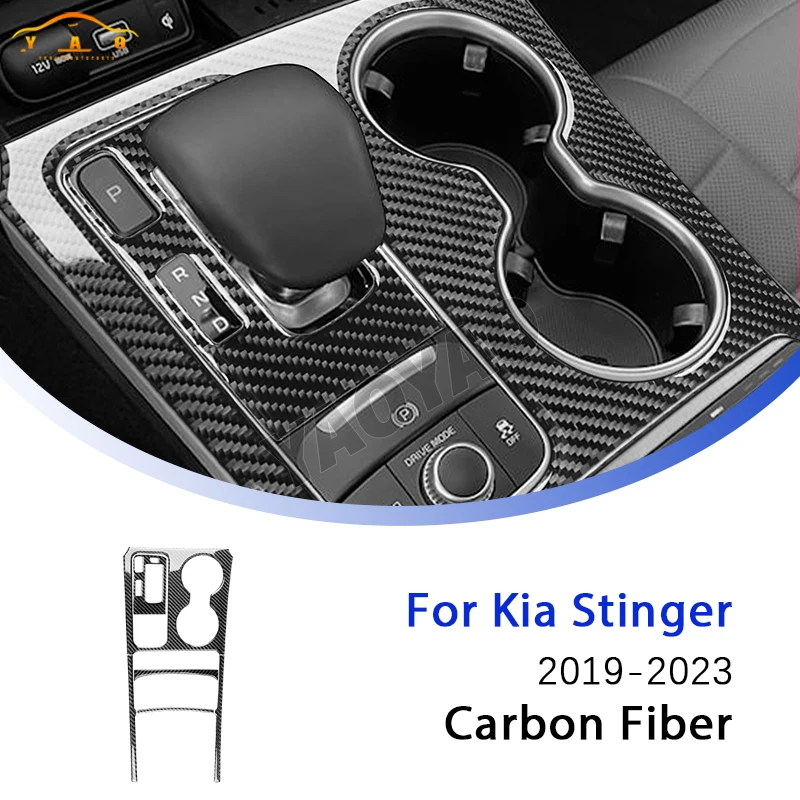 

Car Sticker For Kia Stinger 2019 2020 2021 2022 2023 Carbon Fiber Car Central Gear Shift Panel Trim Accessories