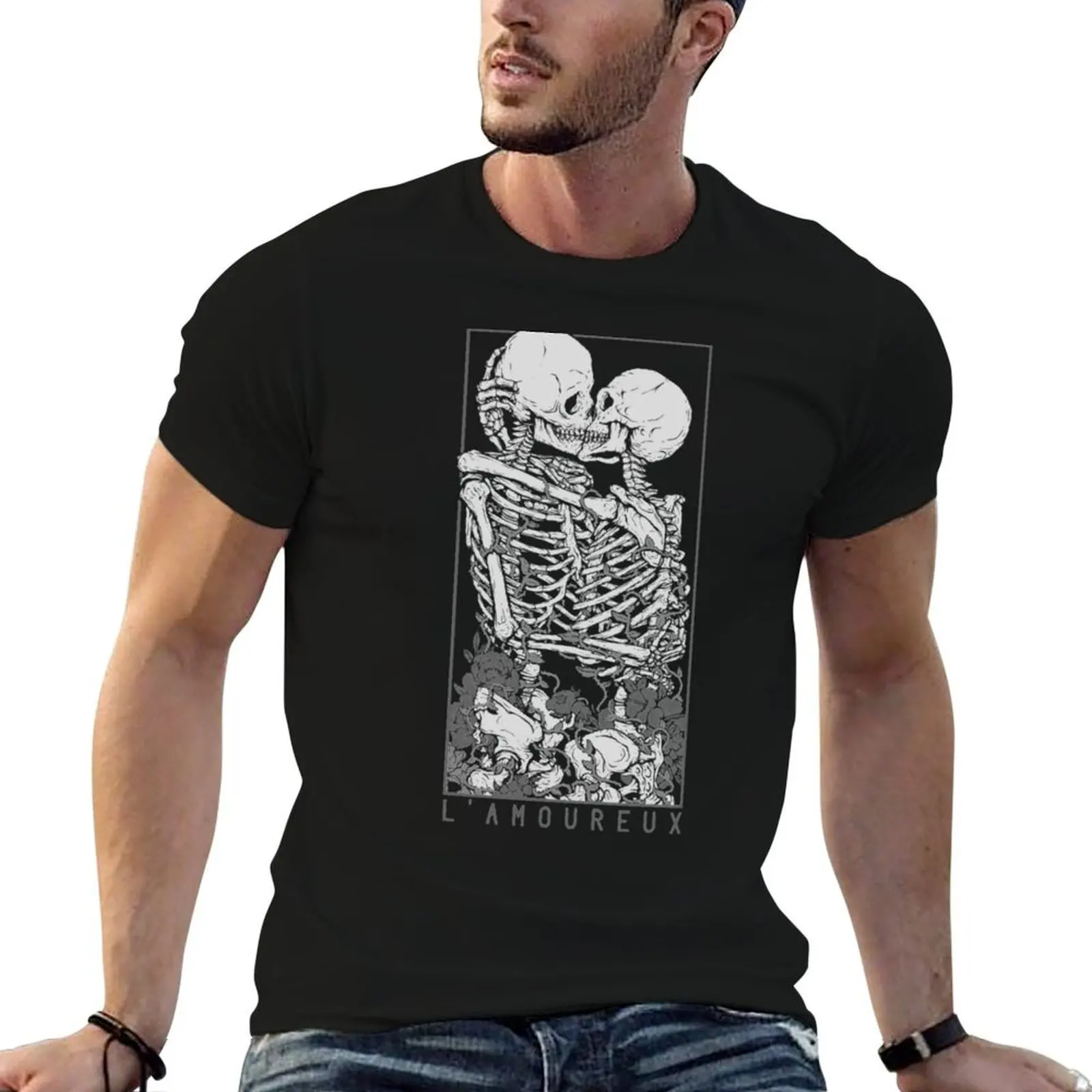 The Lovers Skeleton T-Shirt t shirt personalised mens graphic t shirts T-Shirt