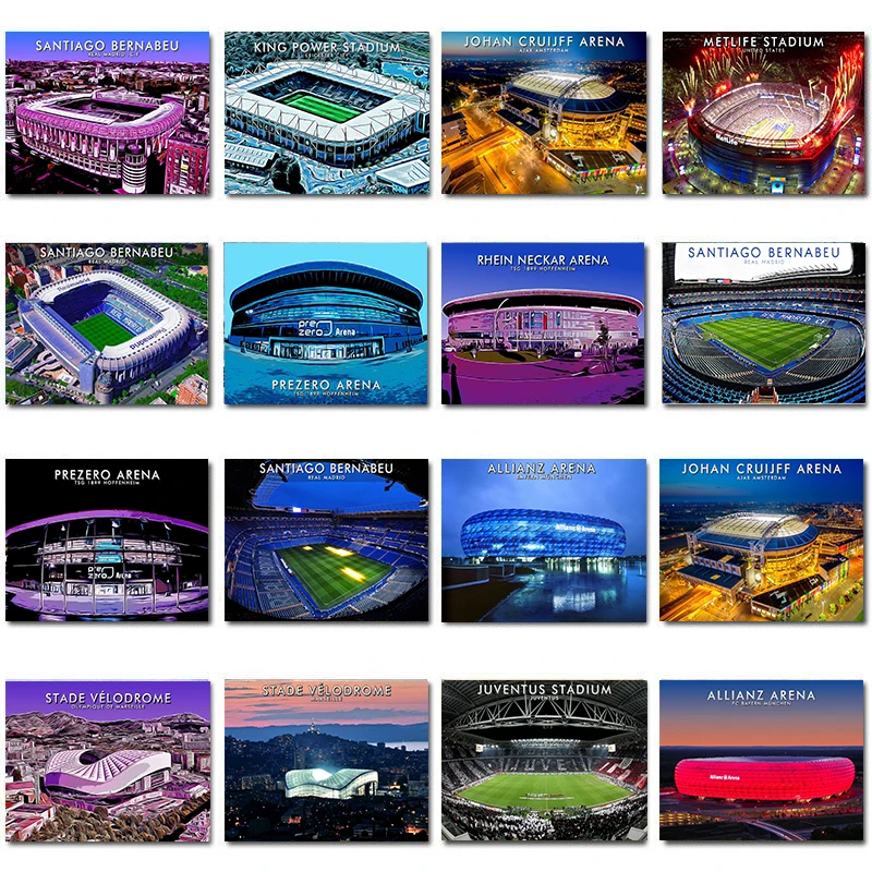 Football Stadium Pictures Allianz Arena Santiago De Bernabeu Posters Canvas Painting and Prints Wall Art Room Home Club Decor