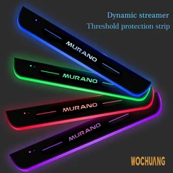 Car Door Light Projector Lamp Customized Car Logo Luminous LED Welcome Pedal Scuff Plate For Nissan Murano 1 2 3 Z50 Z51 Z52