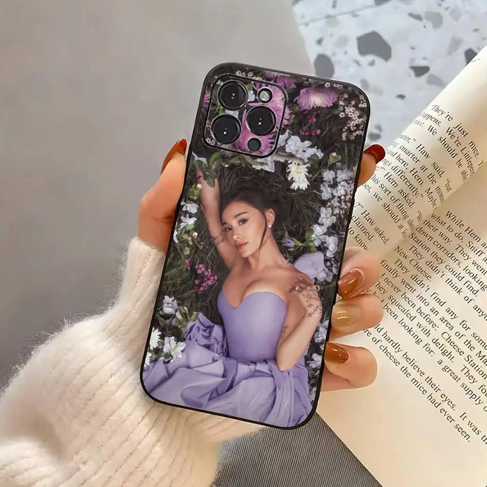 حافظة هاتف للفتيات المغنية A-ArianaS G-GrandeES لهاتف iPhone 17، 16,15,14,13,12,11 Plus، Pro Max، أخرى غطاء أسود ناعم #6