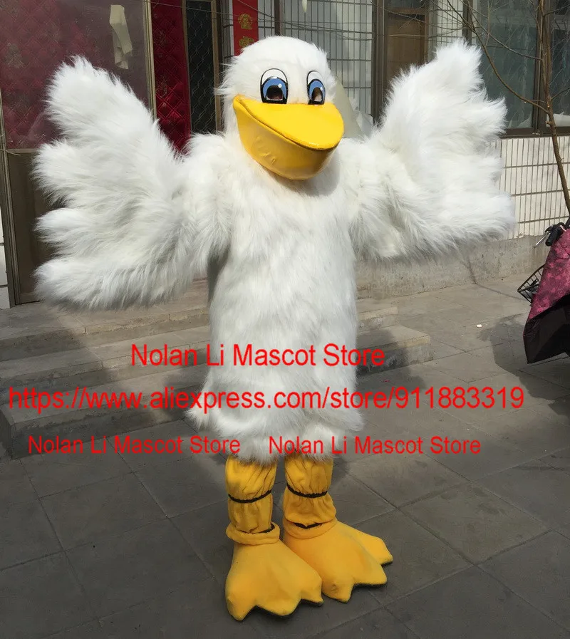 New Luxury Plush Pelican Mascot Costume Cartoon Set Role-Playing Movie Props Advertising Game Adult Size Christmas Gift 296