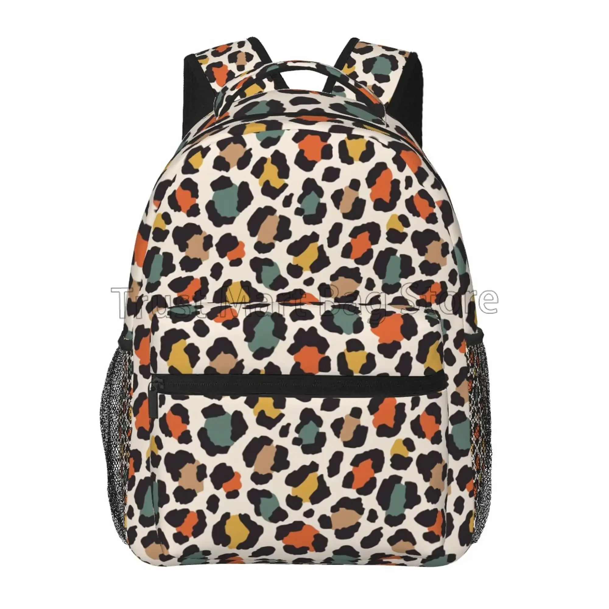 Mochila para laptop com estampa de leopardo, bolsa escolar para meninos e meninas, mochilas para computador, viagem, caminhadas, acampamento, mochila com vários bolsos