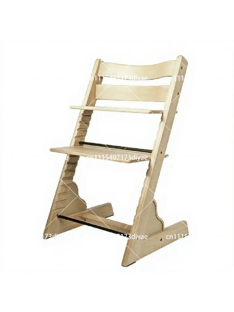 Solid Wood Baby Dining High Chair Multifunctional Feeding Chair for Toddler