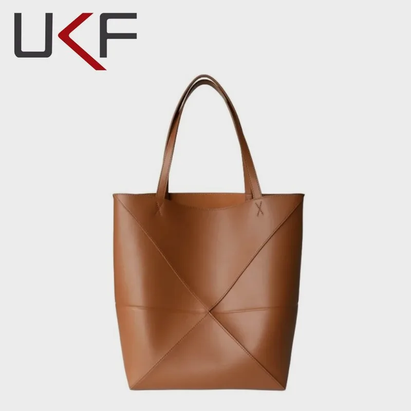 UKF Luxury Puzzle Foldable Amorphosis Geometry Bag Large Capacity Portable One Shoulder Simple Tote Bag for Women сумка женская