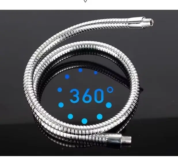 100pcs/lot Gooseneck Tube Chrome Hose M10 Pipe Diameter 12mm Metal Positioning Hose 1.0 Pitch Snake Tube 500mm Length Universal