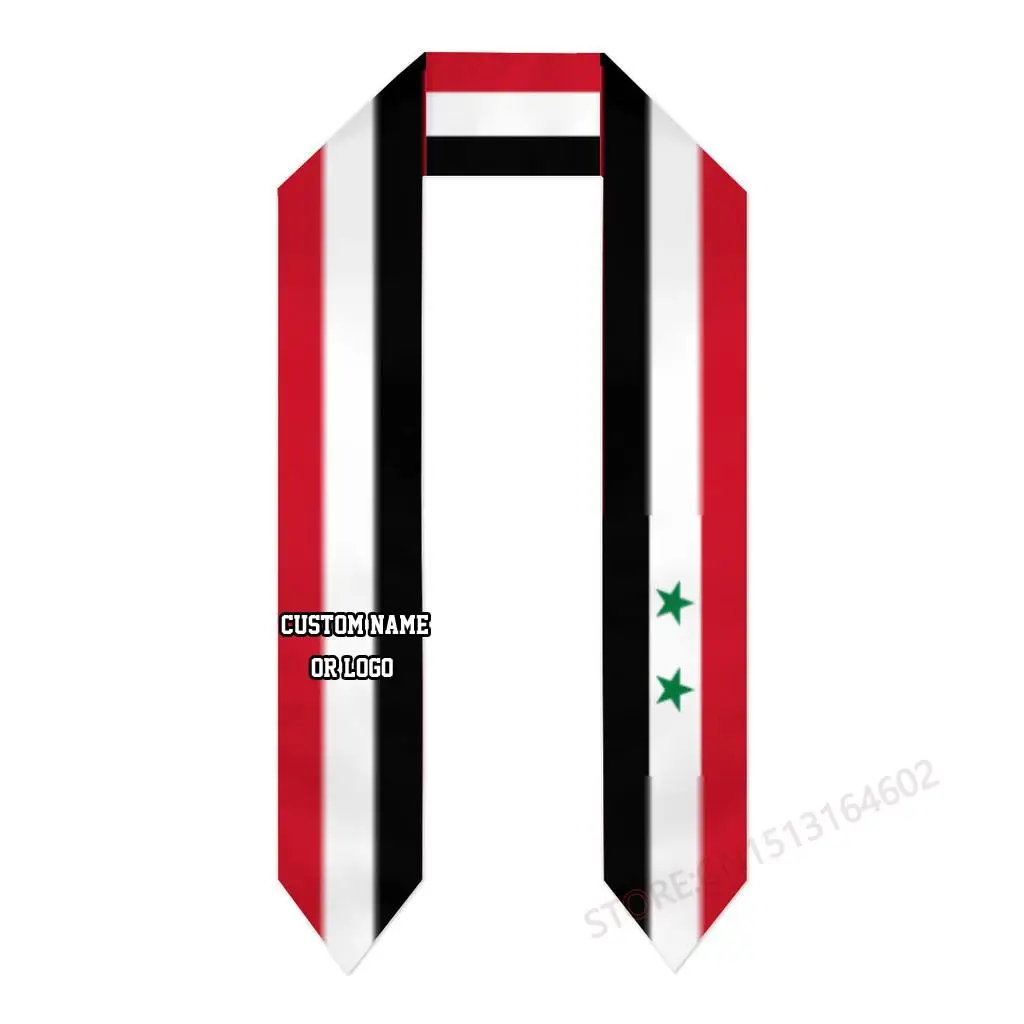 

Custom Name Or Logo Syria Flag Graduation Stole Sash International Study Abroad Class of 2023 Shawl