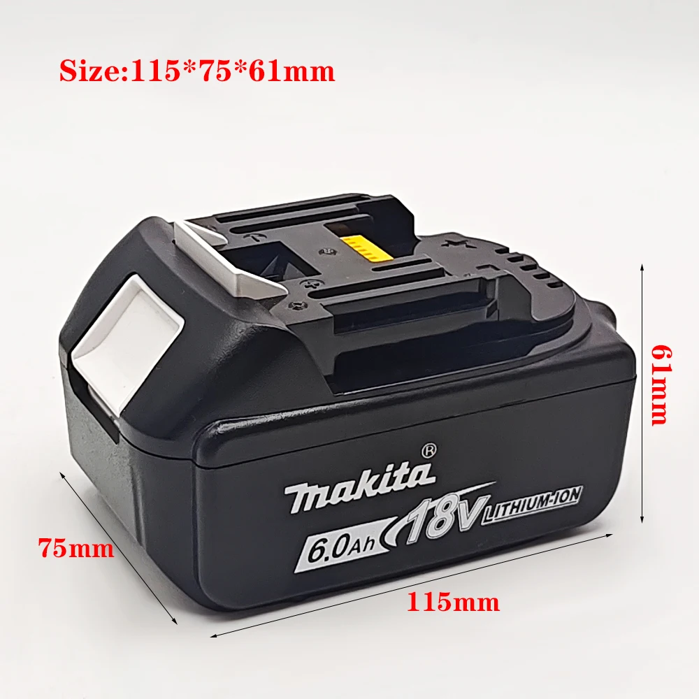Rechargeable 18V Battery Makita 5000/6000mAh BL1860 BL1850B BL1830B Series High Capacity Power Tool Battery
