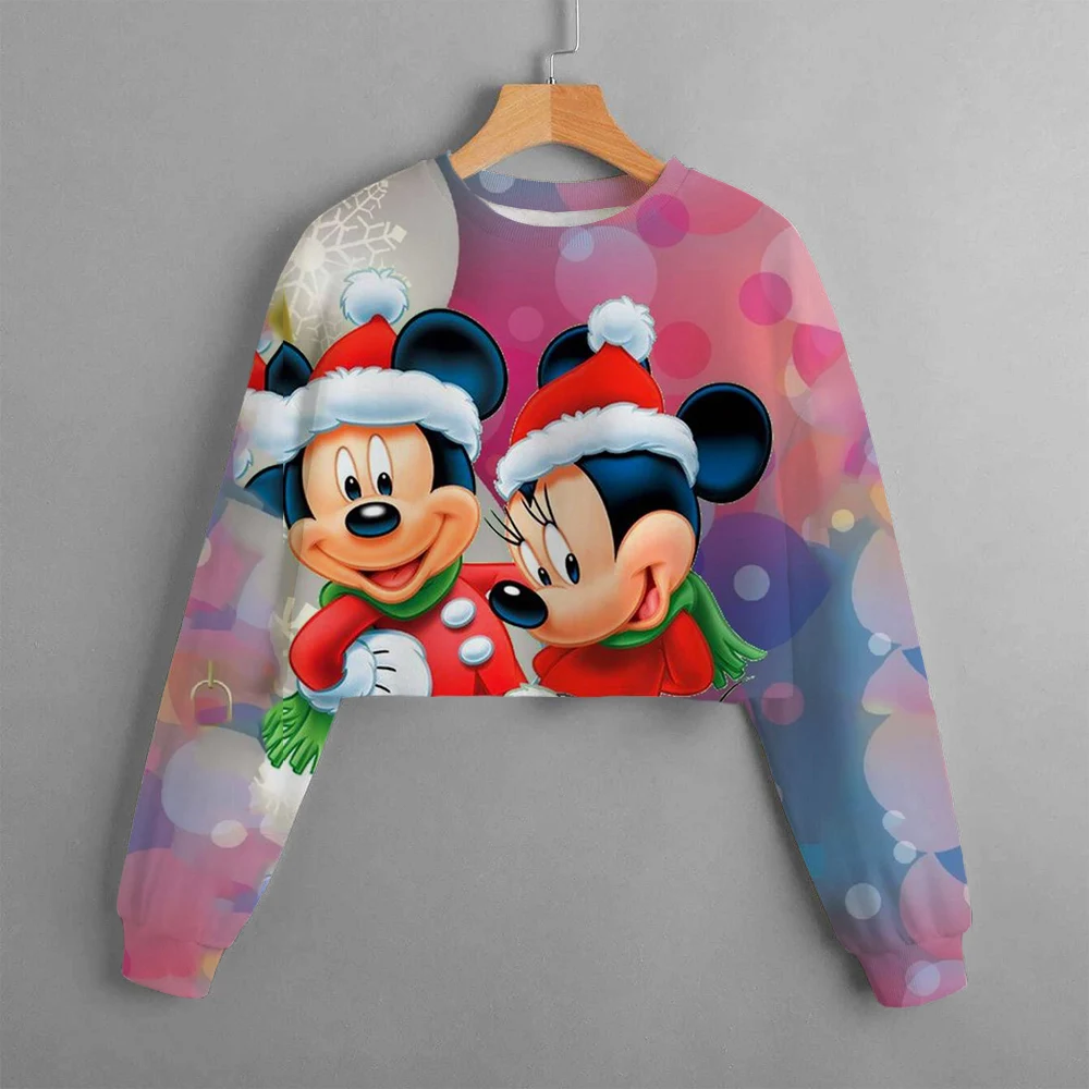 Disney Fashion Classic Children\'s WearChildren\'s Sweater Children\'s Spring Wear Girl Merry Christmas Mickey Mouse print Top