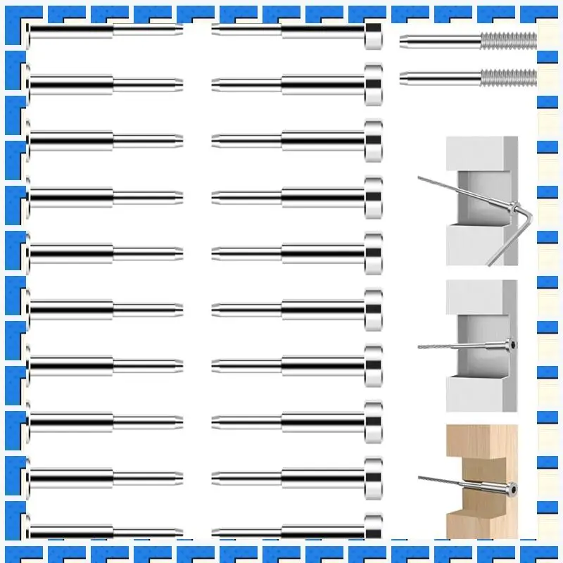 

ABNG 20Pack Invisible Cable Railing Kit,Sst316swage Tensioner And Terminal For Cable Railing,For Wood/Level/Stair Post Du