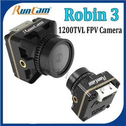 RunCam Robin 3 1200TVL FPV Câmera DC 5-23V Relação de tela 4:3 5.3g 19*19*19mm para RC FPV Racing Drone Quadcopter Modelo