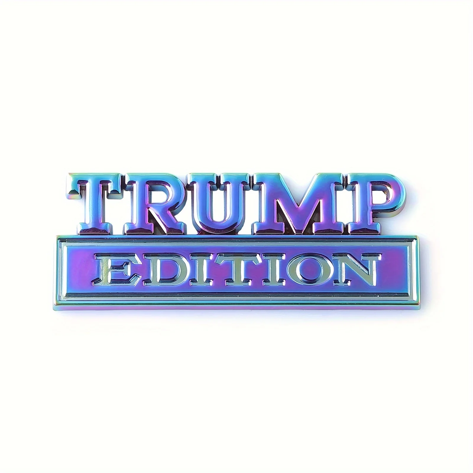 1pcs TRUMP EDITION Automotive Metal Leaf Plate Logo Modification Body Sticker Emblem Plague Car Decoration Sticker