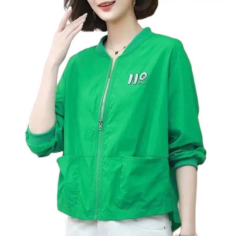 

Female Long Sleeve Thin Jacket Sun-Protective Clothing 2023 Summer Korean Version New Coat Loose Casual Sun-Protective Clothing