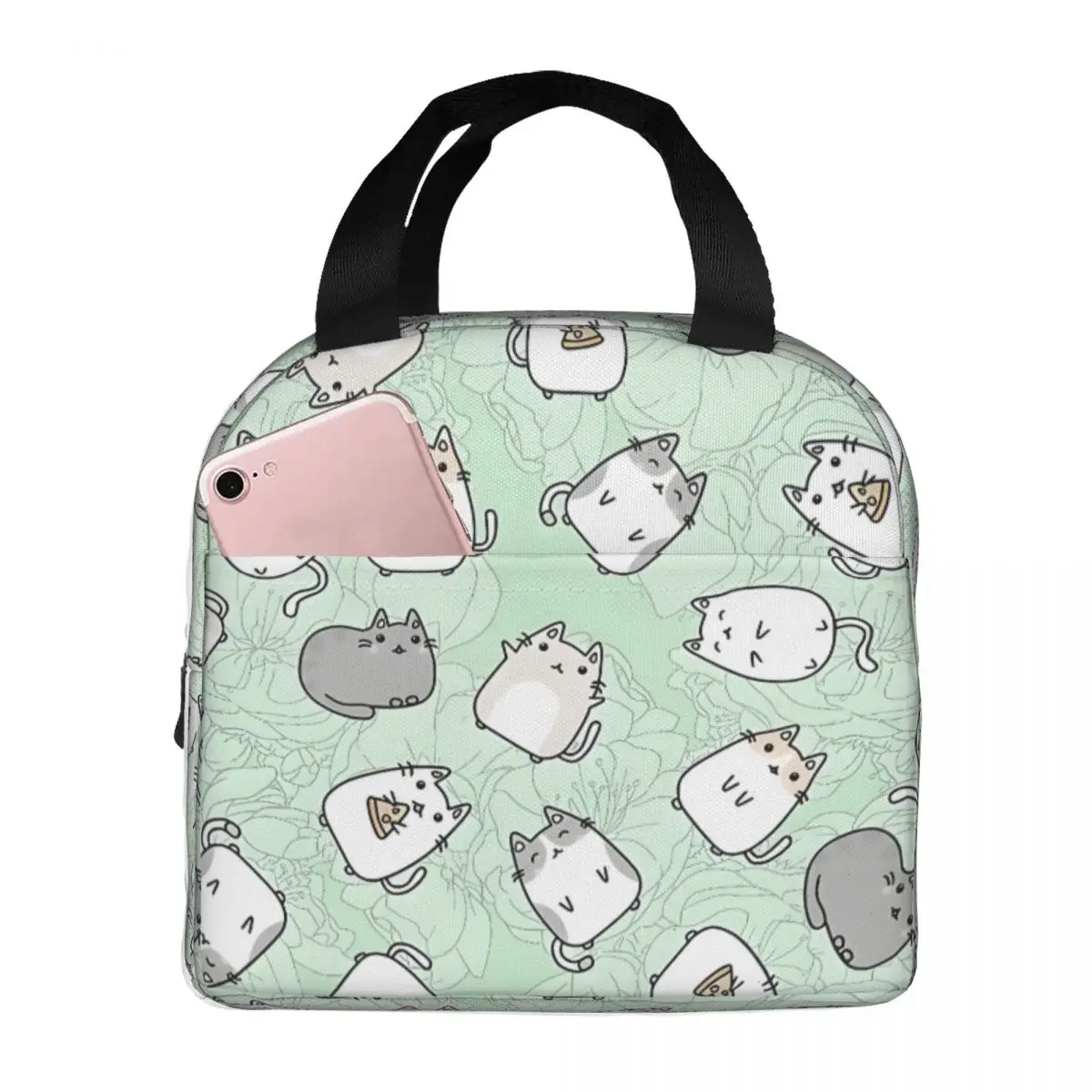 Pusheen-男性と女性のための猫のデザインのお弁当箱,かわいい猫のデザイン,防水,食べ物,仕事,オフィス,大人,ファッショナブル