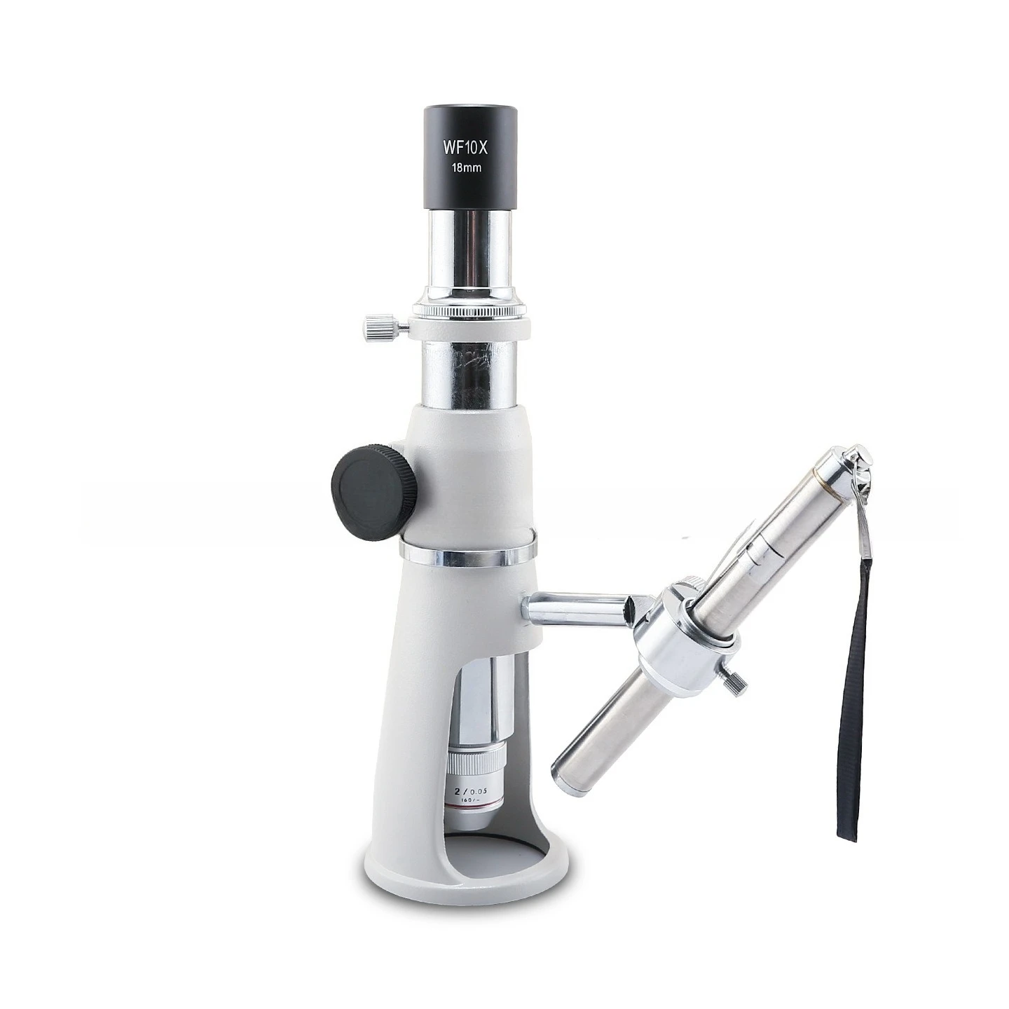 With scale portable microscope magnifying glass 20/40/100 times mirror with ruler with lamp measuring tape ruler