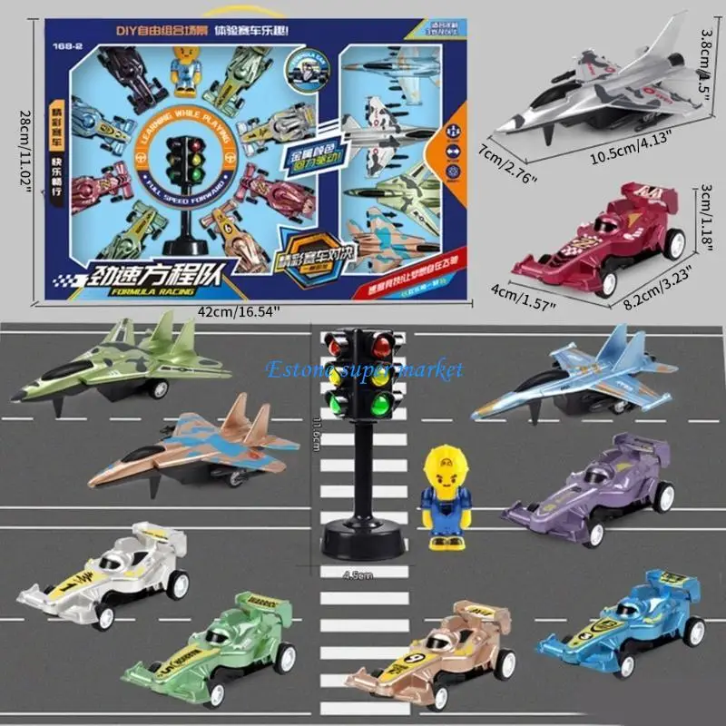 090B Kid paramilitaire voertuigstraalmodel Realistisch stoplicht voor jongensstimulatietankmodel Set transport