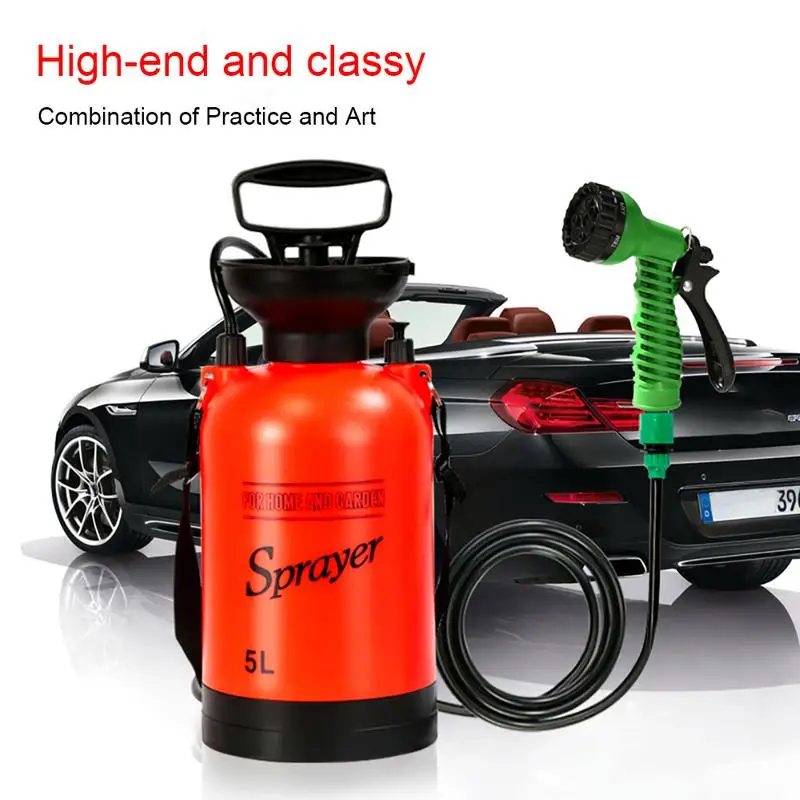 5L/8L แบบพกพากลางแจ้ง Camping ฝักบัวอาบน้ํา Multi-Function Bath Sprayer รดน้ําดอกไม้ล้างรถอุปกรณ์เสริมเครื่องมือ