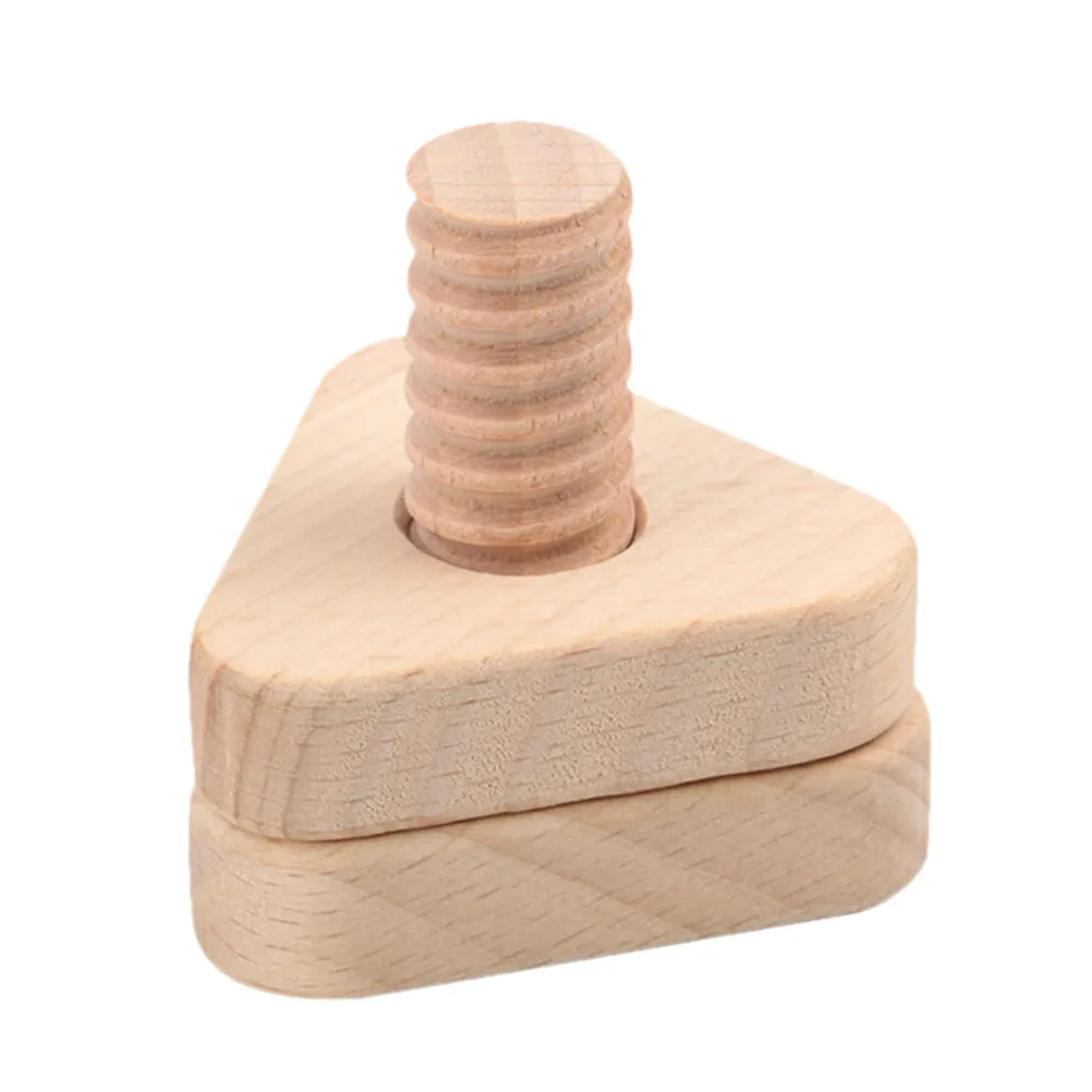 

Wooden Geometric Shape Matching Screw Nut Assembly Educational Early Education Supply for Children Logical Thinking