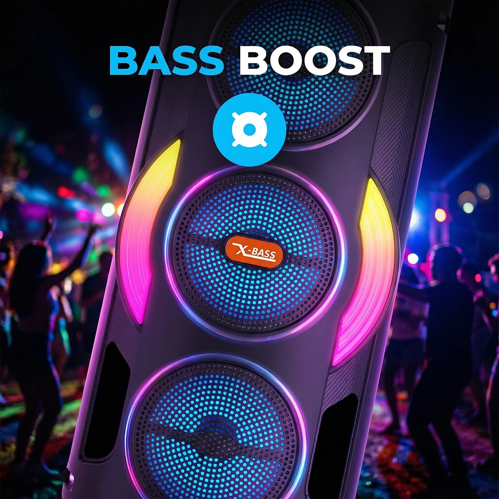 

Party Portable Speakers Bluetooth Wireless Boombox Speaker Support TWS/AUX/USB/TF Card/FM Radio for Outdoor Party Beach Backyard