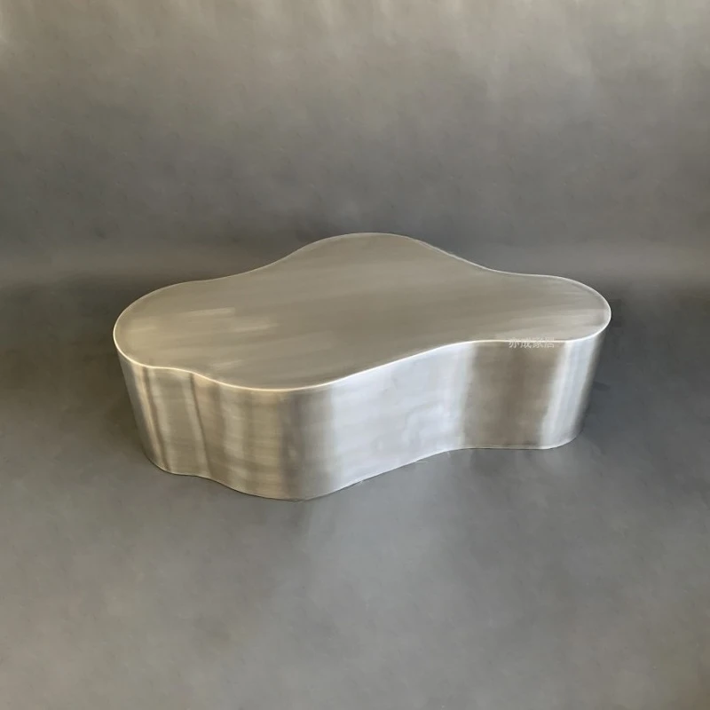 Light luxury stainless steel cloud coffee table Modern creative and fashionable living room Hotel sales department