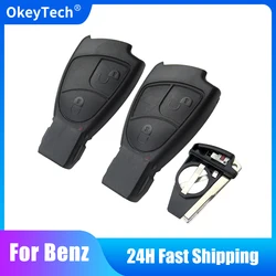 Mercedes Benz W168 OkeyTech W203 W205 W208 A200 Vito akıllı anahtar için mercedes-benz Keycase kapak parçaları bıçak hiçbir amblem