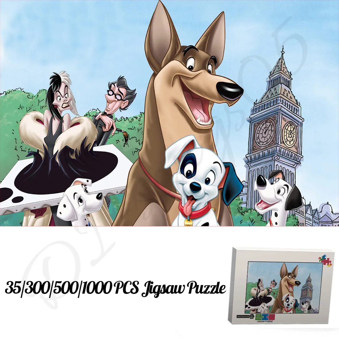 

1000 Puzzles for Kids and Adults Disney Cartoon Film One Hundred and One Dalmatians Wooden Jigsaw Puzzles Educational Toys