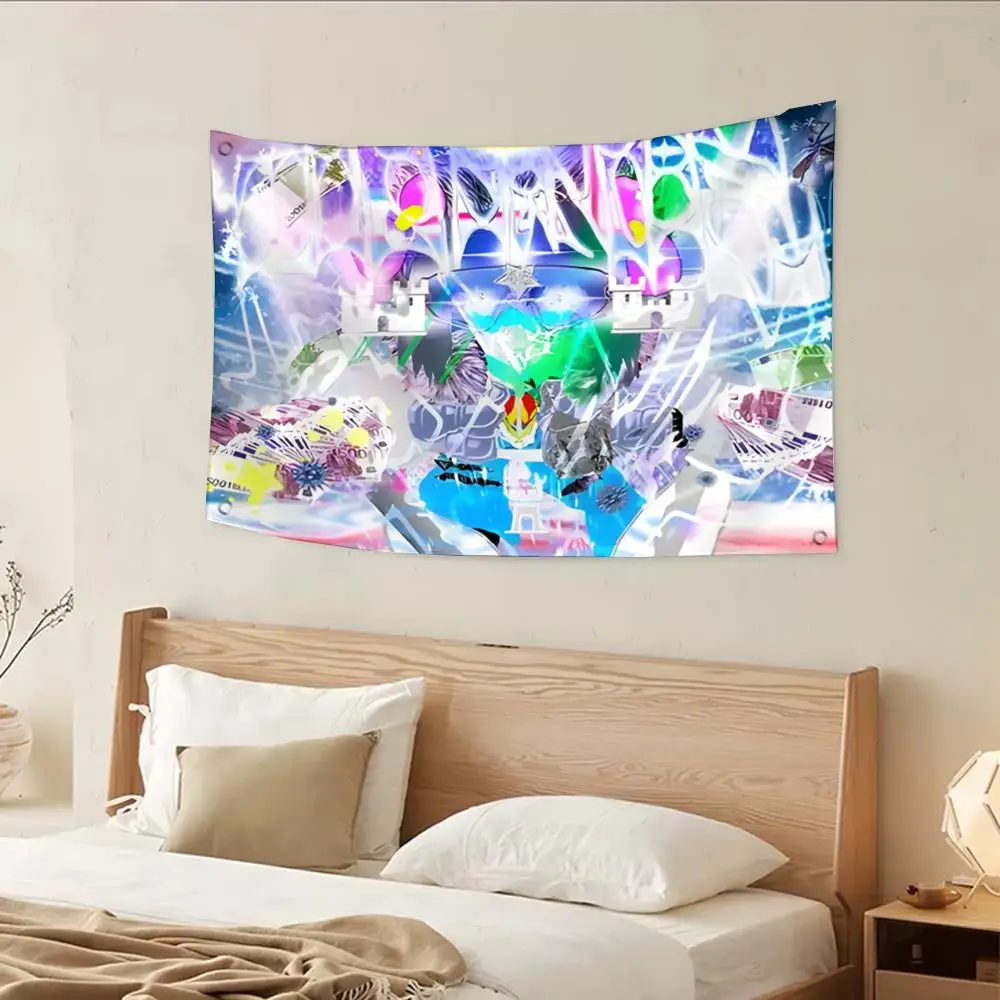 Music Artist Casual Singer B-Bladee Flags Daily four rings hanging no edging for indoor use and outdoor decor easy hanging