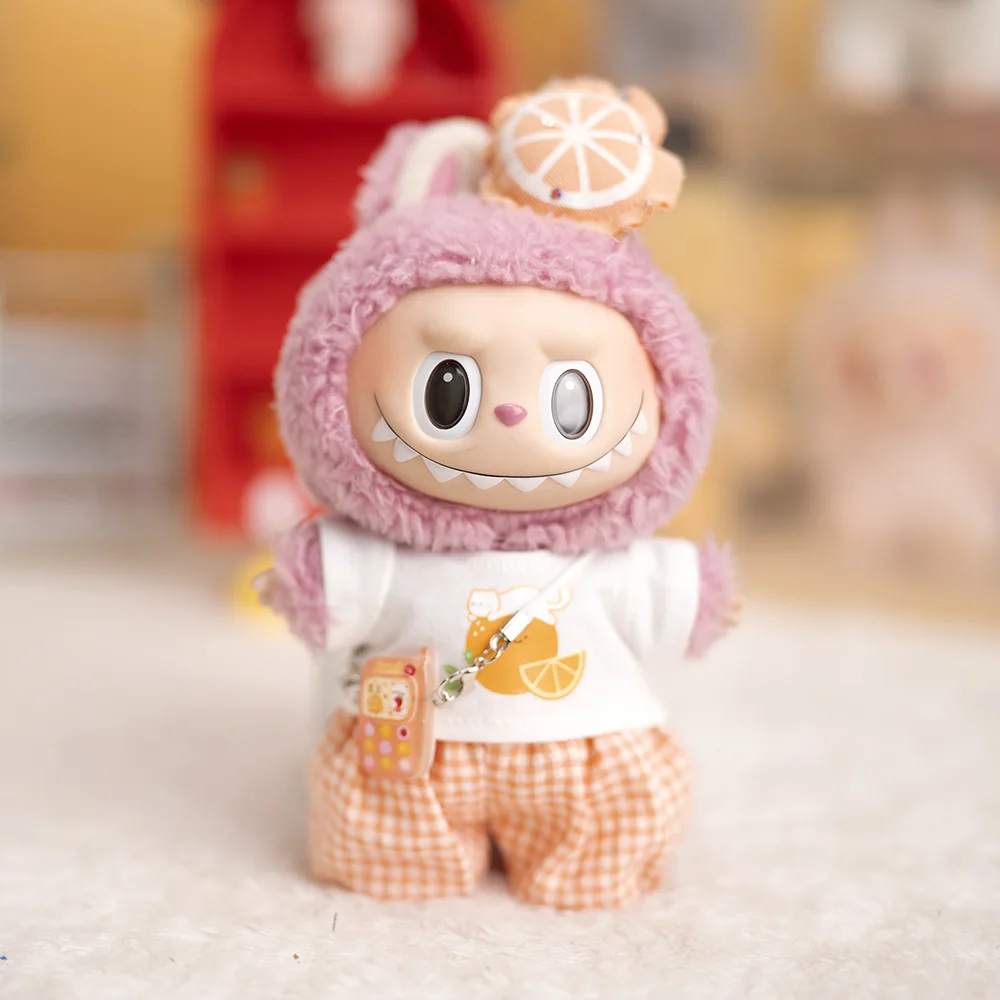 Ubranka dla lalek Labubus 17 cm, codzienna koszulka i spodnie, akcesoria do przebierania lalek, gra w przebieranie się na imprezę, zabawki DIY