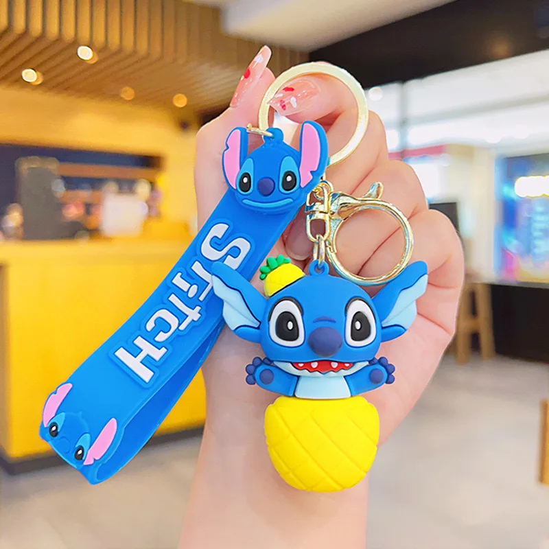 

Disney Cartoon Stitch Exquisite Figurine Keychain Three-dimensional Doll Backpack Accessories Car Accessories Gift