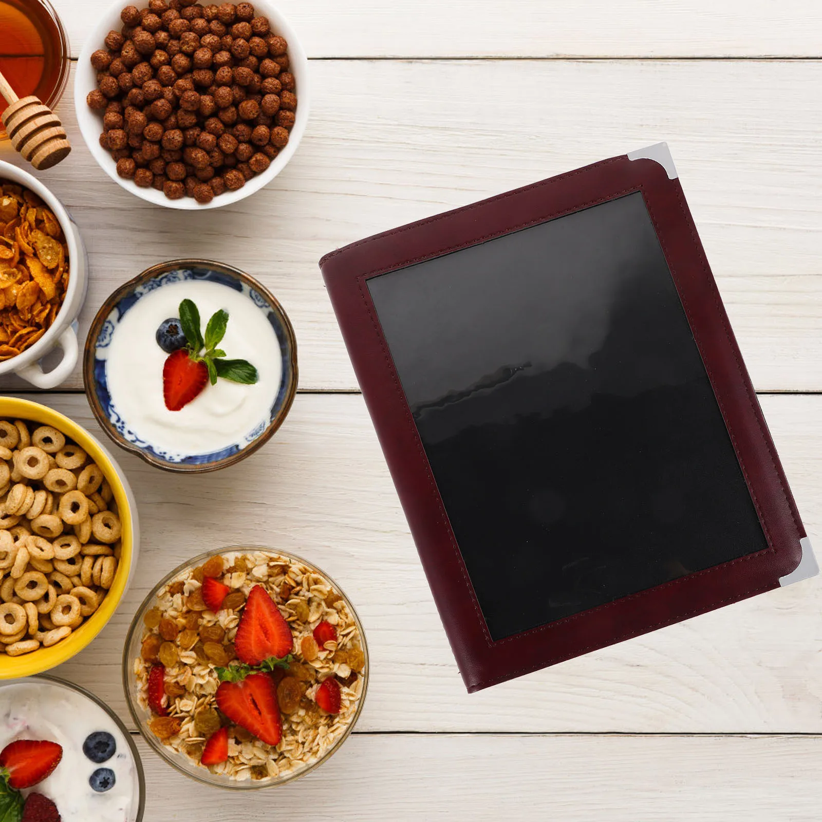 Menú de 8 Páginas para Restaurante, Carpeta con Cubierta Transparente, Reemplazable, Gran Capacidad, Fácil de Actualizar, Elegante