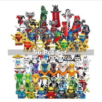 40/56pcs Masters of Spinjitzu Jay Cole Kai Zane Lloyd Mini Doll Figure Building Block Bricks Kids Toys for Children Gifts