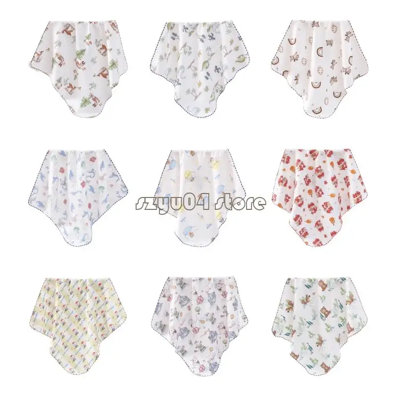 4X7D Baby Bath Towel Soft Absorbent Lovely Print Design Swaddles Blanket for Newborns