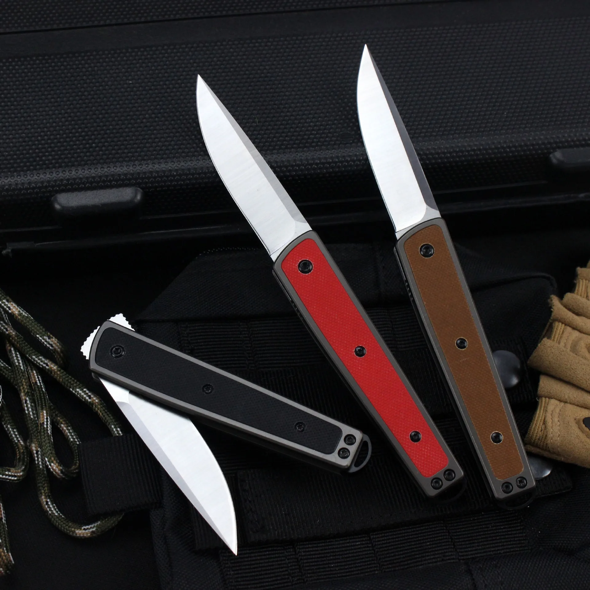 CR 7190 Survival Outdoor Folding Knife 8Cr13Mov Blade 420 Steel Inlay G10 Handle Multipurpose Sharp Pocket Knife Camping Knife