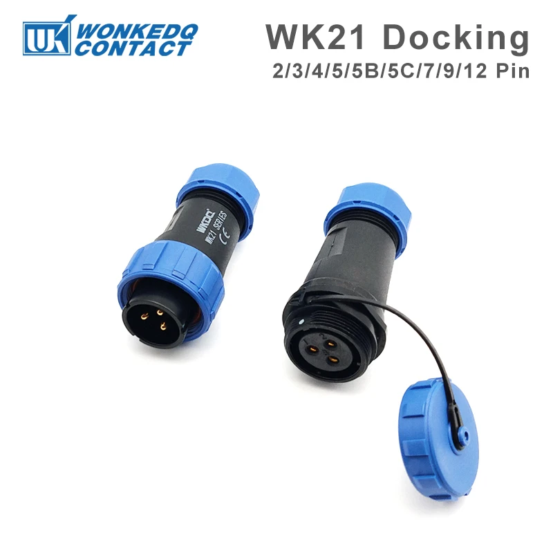 Waterproof Connector SP21 Threaded Coupling Docking Aviation Male Plug&Female Socket Electric Panel Mount WK21 Solder Connector