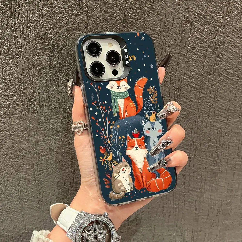 

New Year Cat Phone Case case for iPhone17 16 15 14 13 12 11 Pro/ Max/Plus shock-proof rear cover anti-fingerprint