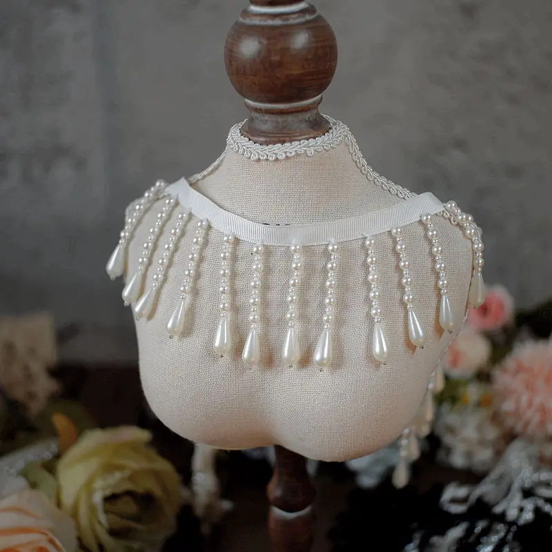 2 Yard/Lot Perlenanhänger Spitzenbesatz DIY Fransen Quaste Hochzeitskleid Kleidung Cheongsam Schal Lampe Vorhang Dekoration – Detail 4