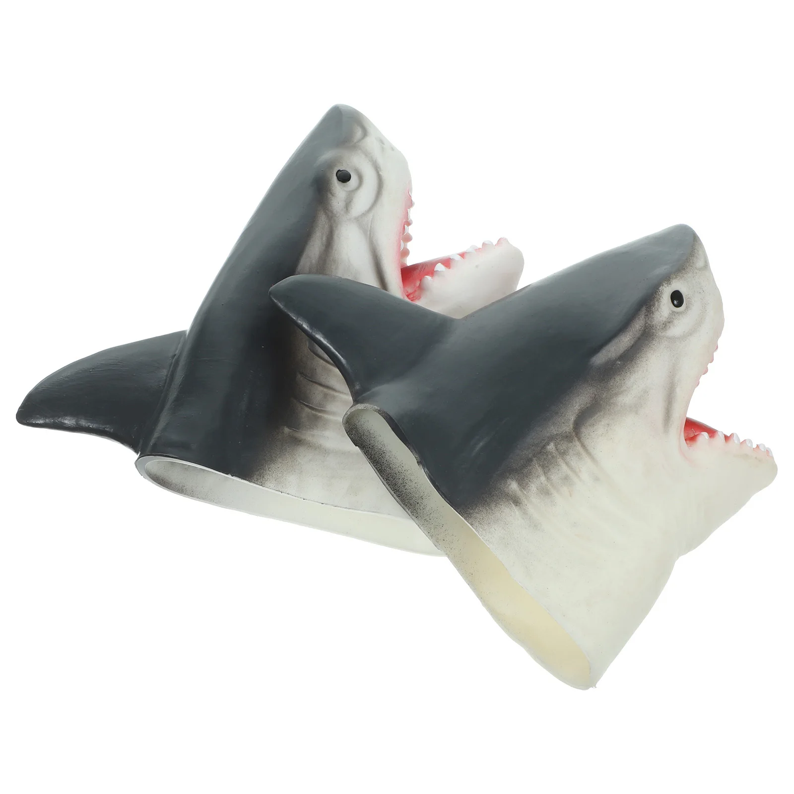 2 stuks Shark Handpop Set Educatief Rollenspel Speels Dierenhandspel Vroeg Leren Bijtvinger Activiteit voor kinderen