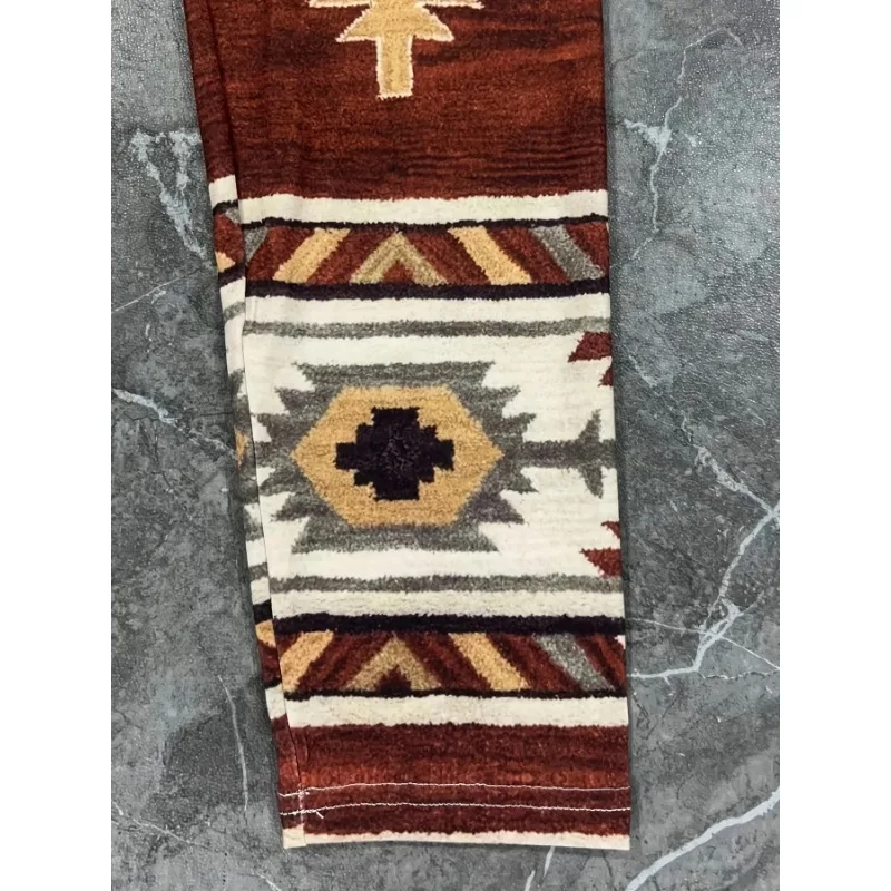 เลกกิ้งพิมพ์ลายโบฮีเมียนของผู้หญิงเลกกิ้งลำลองแฟชั่นใหม่ขนาดใหญ่พิมพ์ลาย