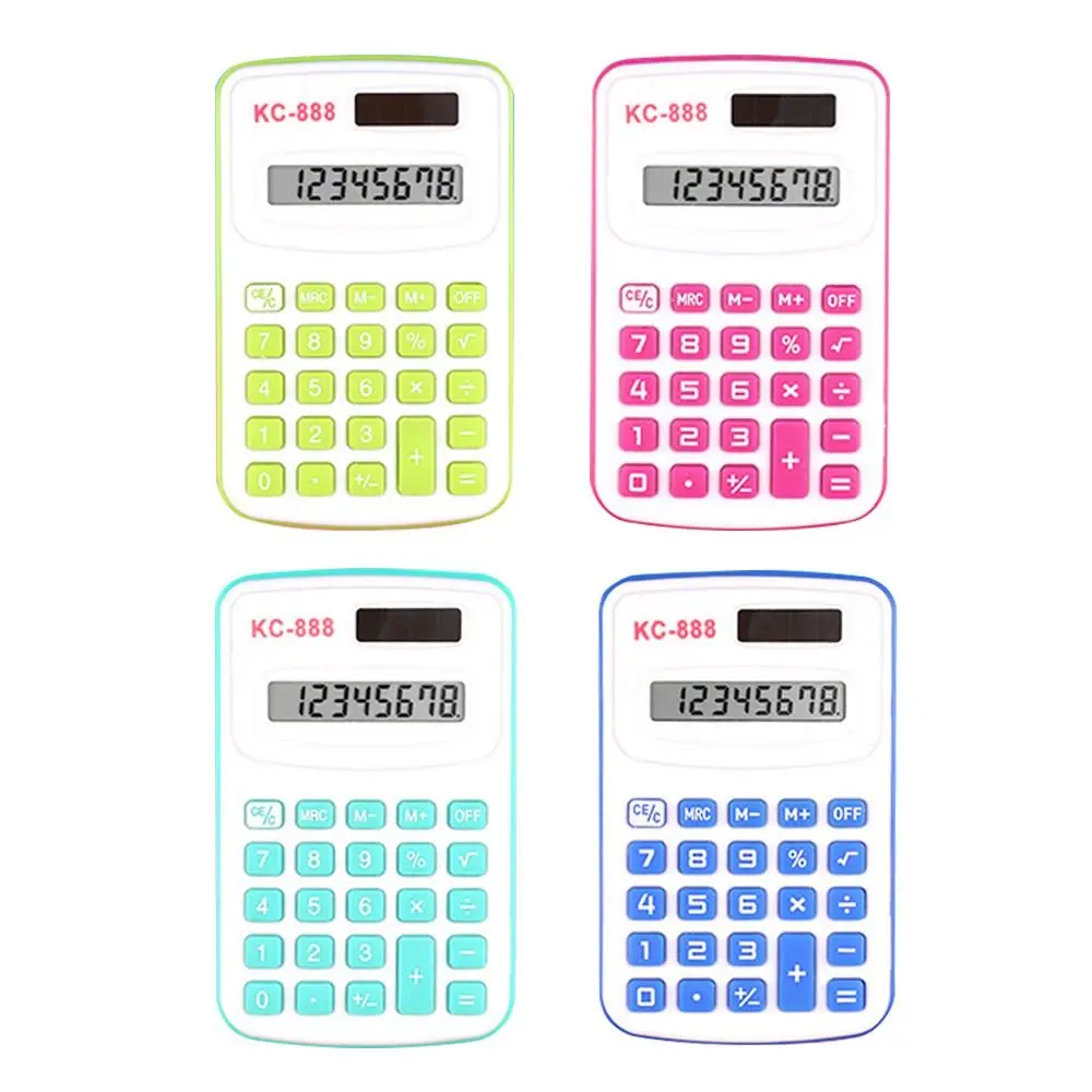 Arithmetic Calculator Mini Portable Math Calculator For Office Accounting School Students Color Random