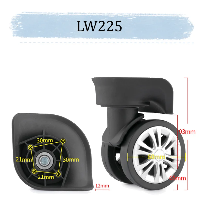 For American Tourister LW225 Universal Wheel Replacement Suitcase Rotating Smooth Silent Shock Absorbing Wheel Accessories