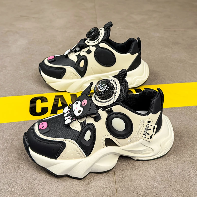 Sanrios kuromi sapatos casuais esportes tênis de corrida das crianças outonogirl tênis presente zapatos minnie mouse niña