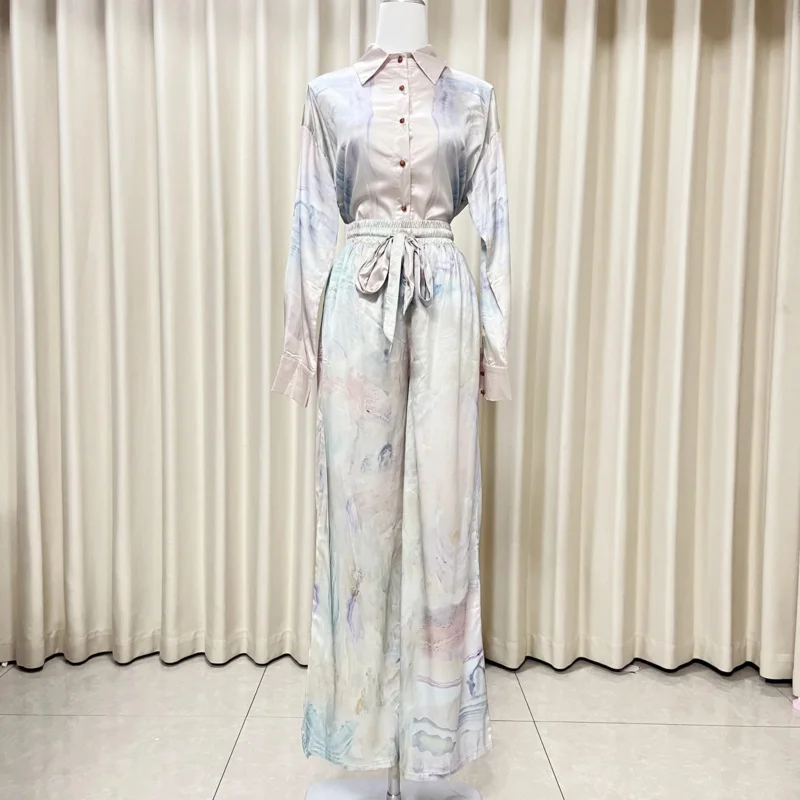 

Women's Suit Floral Linen Elegant Long Suits Casual Vacation Beach Party Suits Woman Clothing Fashion High Quality Suits 2025