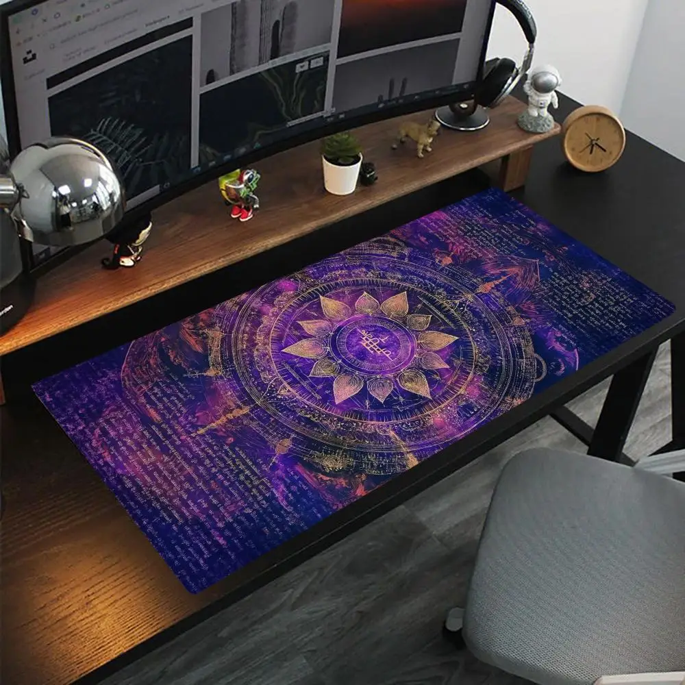 

Mysterious Brahma FlowerMouse Pad Oversized lockedge mouse pad for gaming computer keyboard and desk