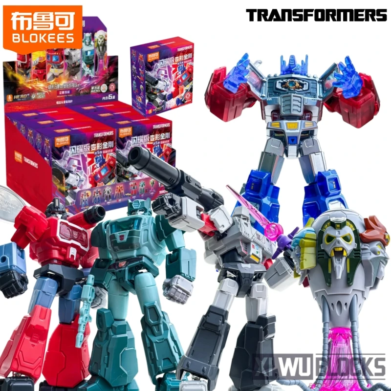BLOKEES Transformers Building Block Man Shining Edition 5ème Optimus Prime Megatron Modèle à assembler, figurines de collection, jouet cadeau