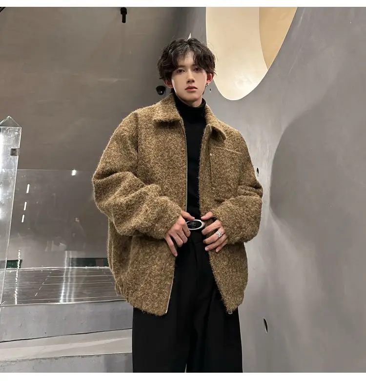 

Мужская повседневная куртка из шерстяной смеси с утеплителем и стеганой подкладкой