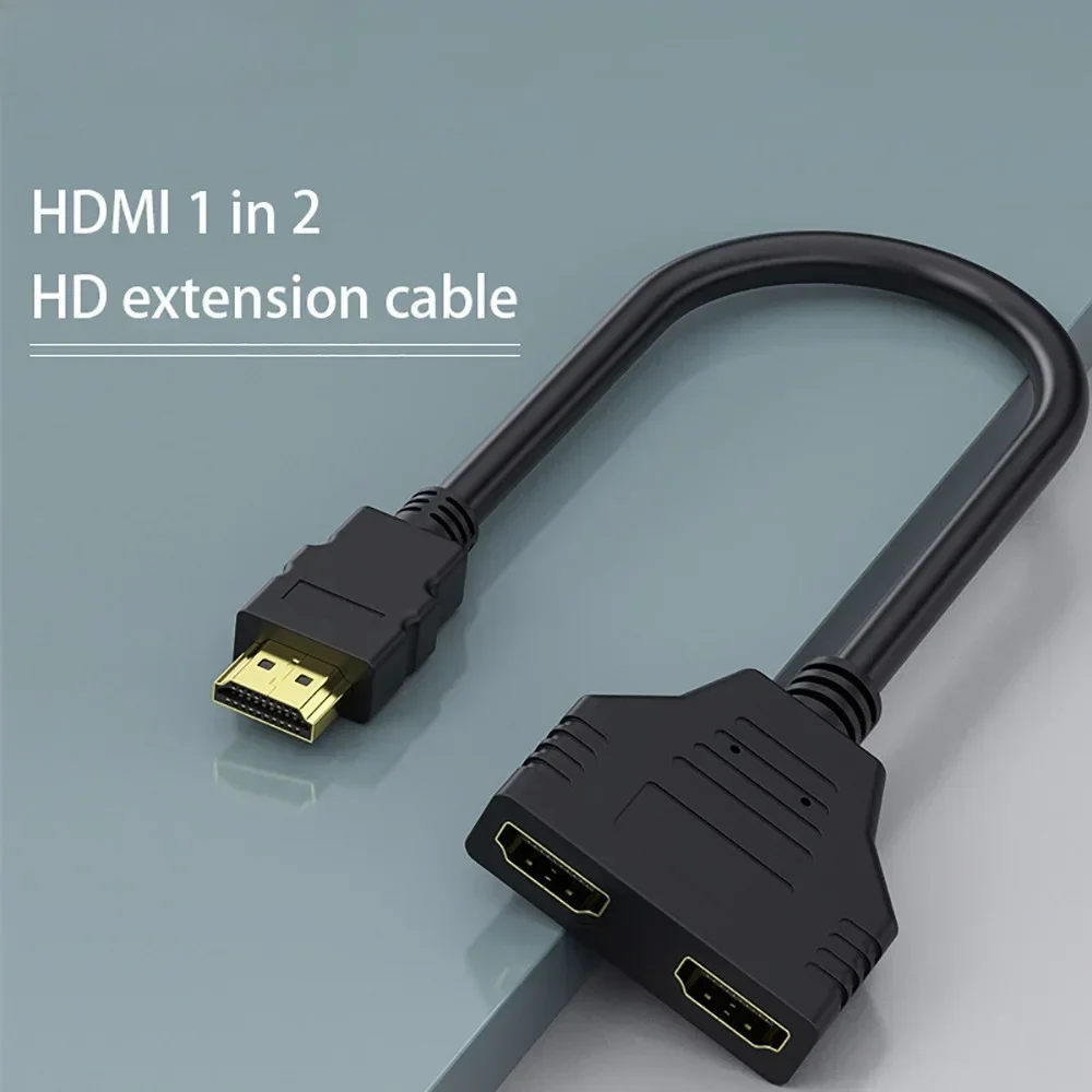 

HDMI Compatible Converter Connection Auxiliary Line One To Two Transfer Line Divider Common To Double Bus Converter Line