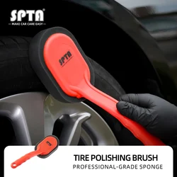 (Single Sale) SPTA Car Wheel Tire Waxing Applicator Coating Sponge Brush Pad Auto Detailing Cleaning Tool