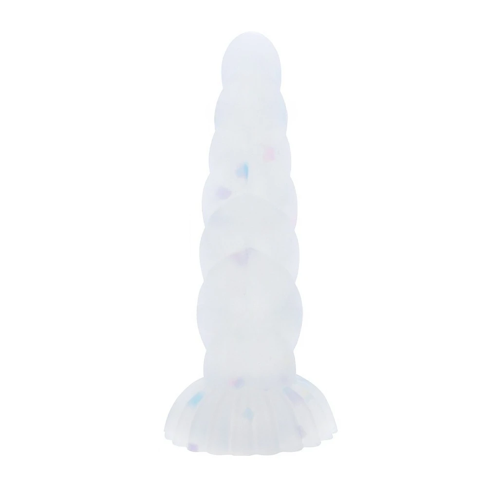 Translucent Butt Plug Anal Plug Trainer, Beaded Adult Sex Toy with Rounded Tip, Wide Base, 13.4cm, Beginner Friendly Solo Play