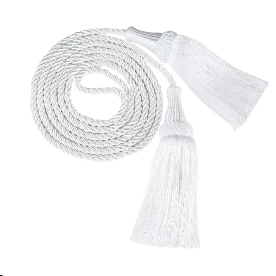 

Упаковка утяжеленных оловянных веревок с кисточками, удлиненная веревка с кисточками для церковного и свадебного декора, белая, 7,8 фута, 2 упаковки